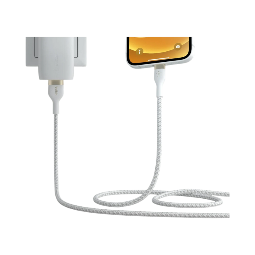 Belkin BoostCharge Pro Flex Braided USB-A to Lightning Cable 3.3ft (White) — Being Shipped