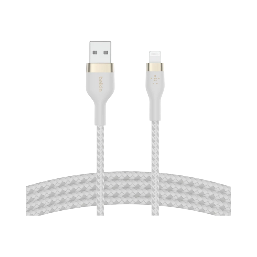 Belkin BoostCharge Pro Flex Lightning to USB-A Cable 6.6ft (White) — Being Shipped