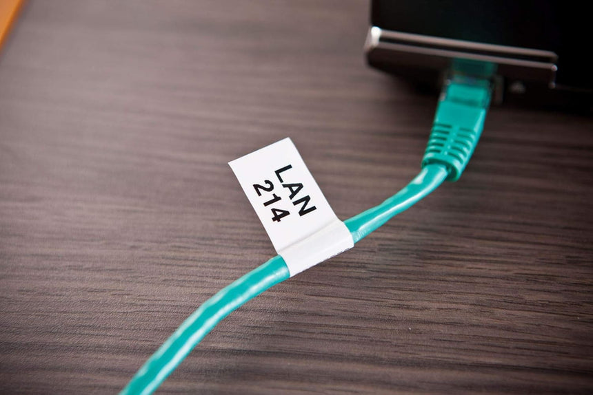 Brother 9mm Black on White Flexible ID Laminated Tape 8m — Being Shipped