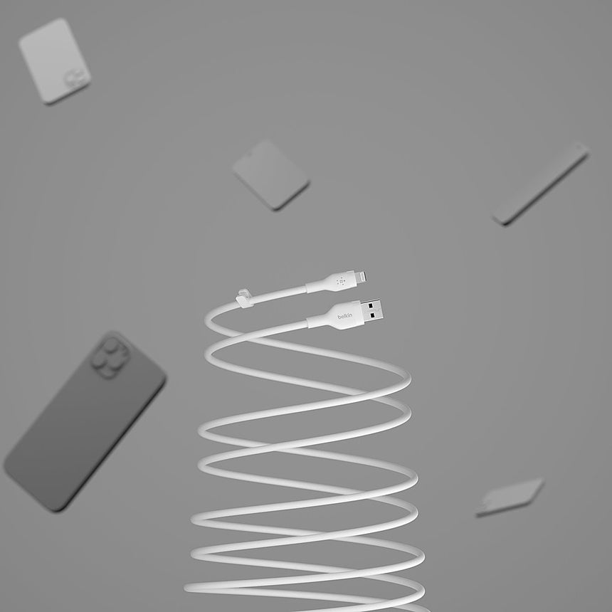 Belkin BoostCharge Flex 6.6ft USB-A to Lightning Cable (White) — Being Shipped