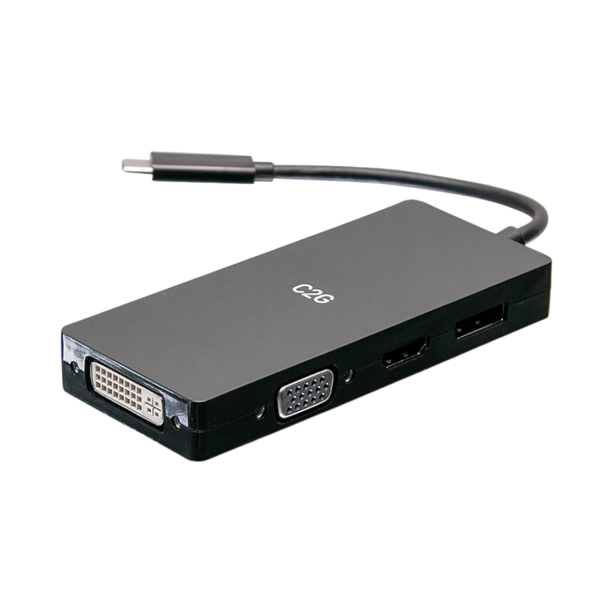 C2G USB-C Multiport Adapter, 4-in-1 Video Adapter with HDMI, DisplayPort, DVI, & VGA (4K 60Hz) — Being Shipped