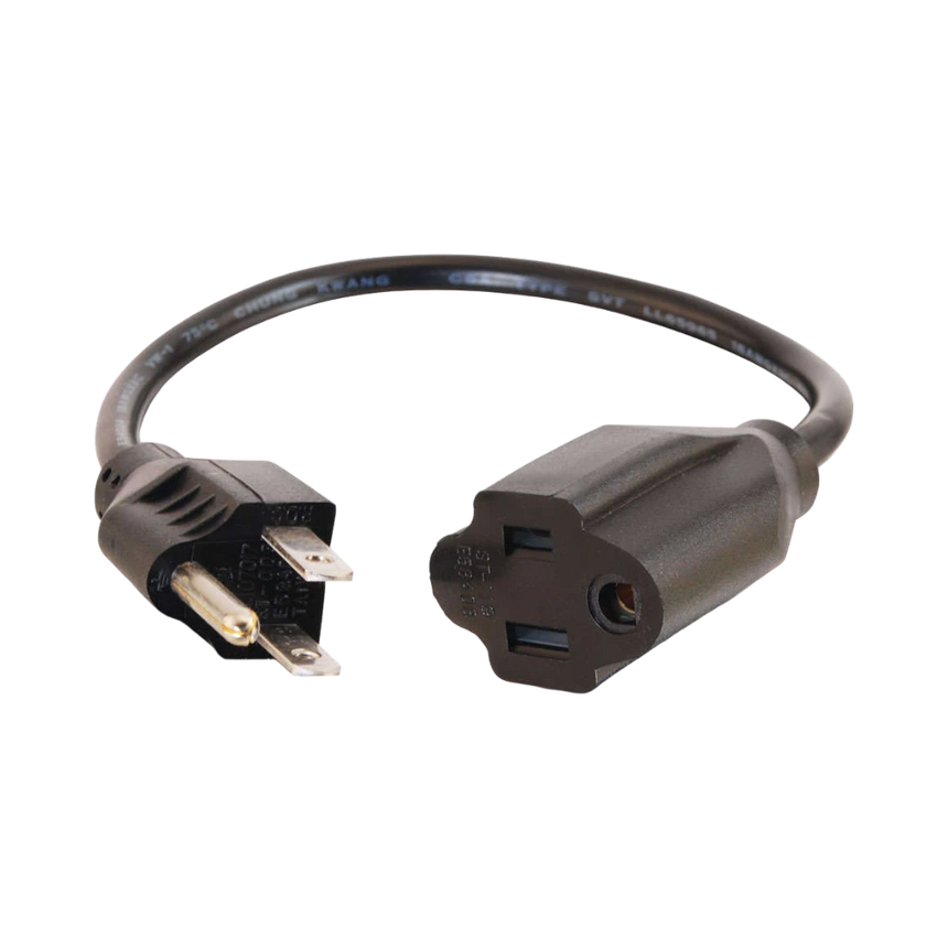 C2G 4ft (1.2m) 16 AWG Outlet Saver Power Extension Cord (NEMA 5-15P to NEMA 5-15R) (TAA Compliant) — Being Shipped
