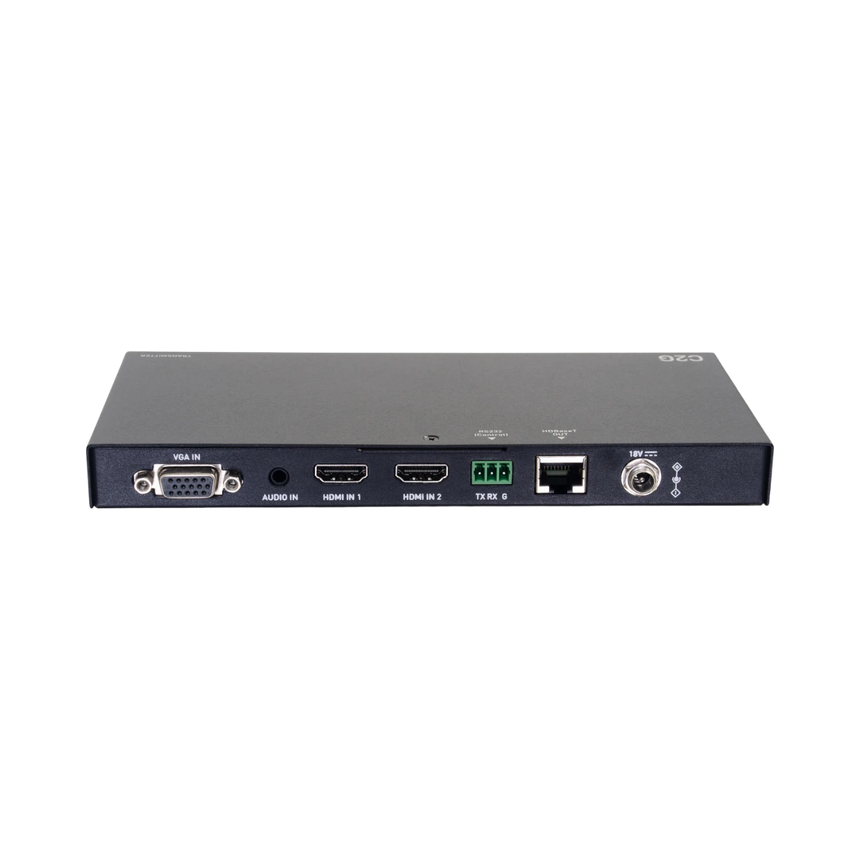 C2G Dual 4K HDMI HDBaseT + VGA, 3.5mm, and RS232 over Cat Switching Extender Box Transmitter to Ultra-Slim Box Receiver, 4K, 60Hz — Being Shipped