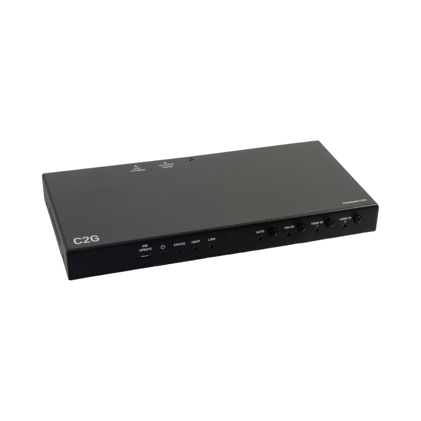 C2G Dual 4K HDMI HDBaseT + VGA, 3.5mm, and RS232 over Cat Switching Extender Box Transmitter to Ultra-Slim Box Receiver, 4K, 60Hz — Being Shipped