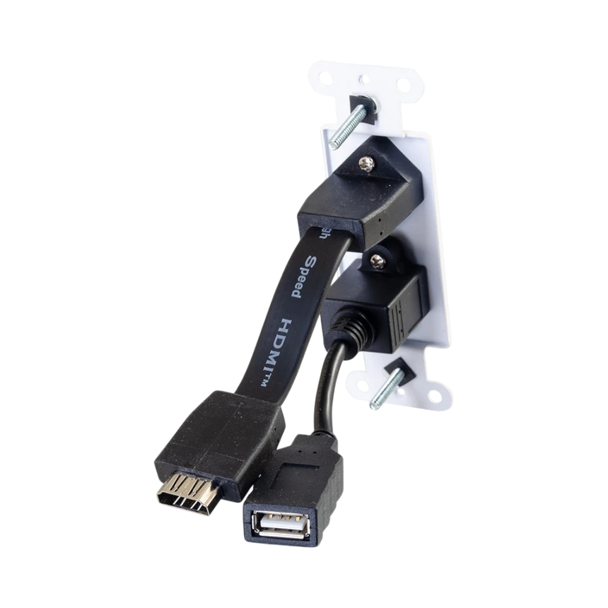 C2G HDMI and USB Pass Through Wall Plate (White) — Being Shipped