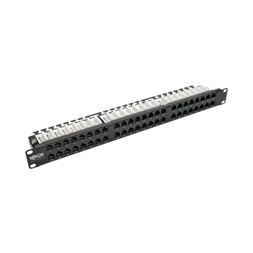 Tripp Lite 48-Port 1U Rack-Mount High-Density UTP 110-Type Patch Panel, RJ45 Ethernet, 568B, Cat5/5e, TAA — Being Shipped