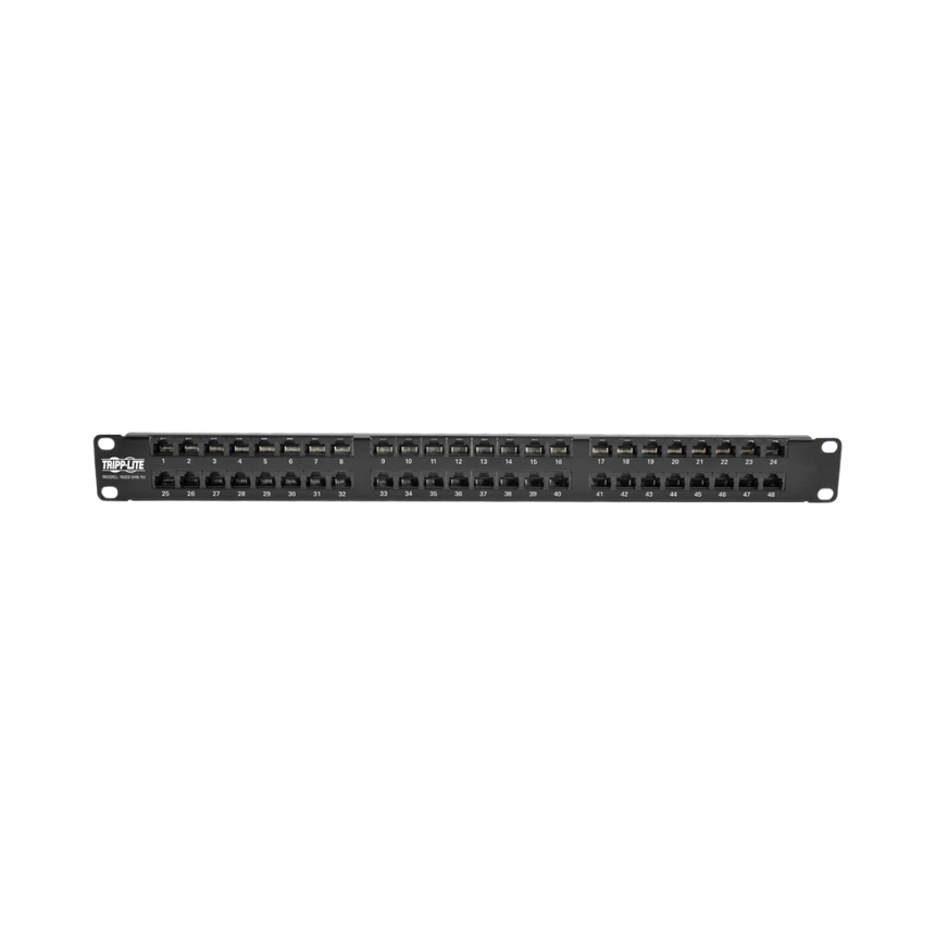 Tripp Lite 48-Port 1U Rack-Mount High-Density UTP 110-Type Patch Panel, RJ45 Ethernet, 568B, Cat5/5e, TAA — Being Shipped