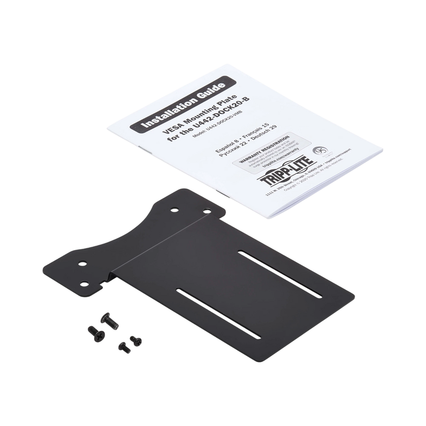 Tripp Lite VESA Mounting Plate for U442-DOCK20-B Docking Station — Being Shipped