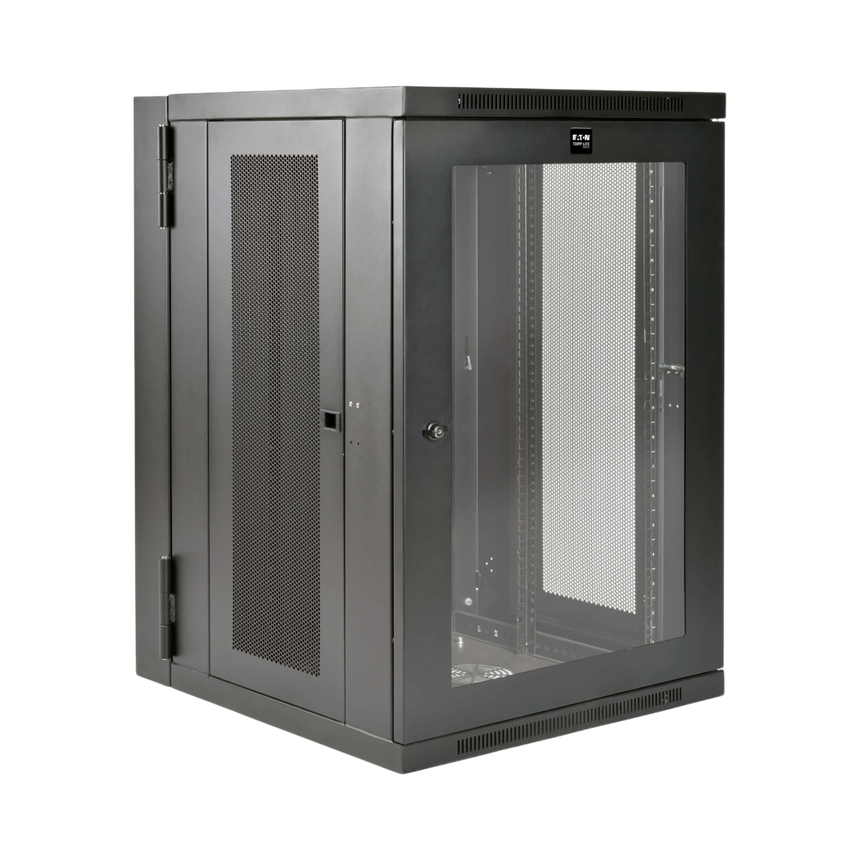 Tripp Lite SmartRack 18U UPS-Depth Wall-Mount Half-Height Rack Enclosure, Clear Acrylic Window, Hinged Back — Being Shipped