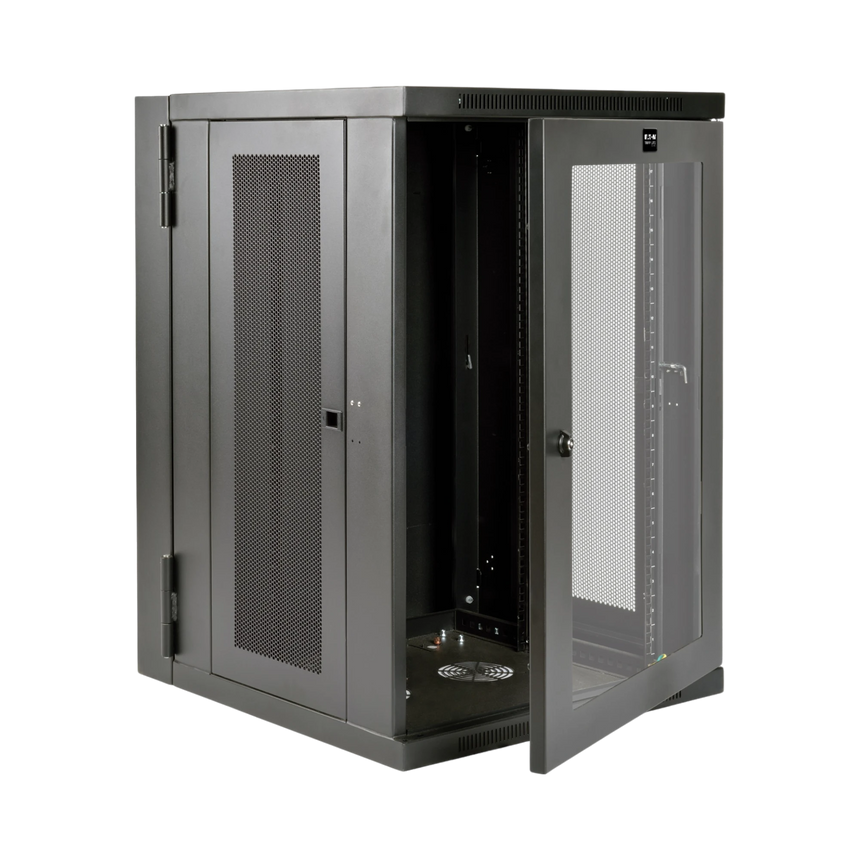 Tripp Lite SmartRack 18U UPS-Depth Wall-Mount Half-Height Rack Enclosure, Clear Acrylic Window, Hinged Back — Being Shipped