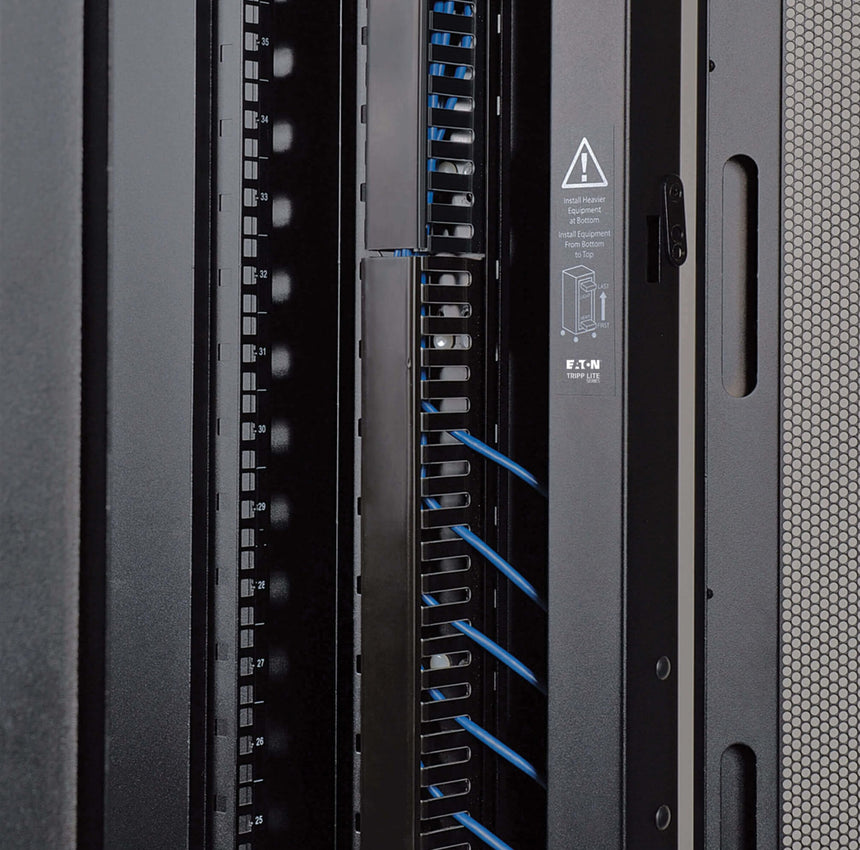 Tripp Lite 48U SmartRack Wide Standard-Depth Rack Enclosure Cabinet with doors, side panels & shock pallet packaging — Being Shipped