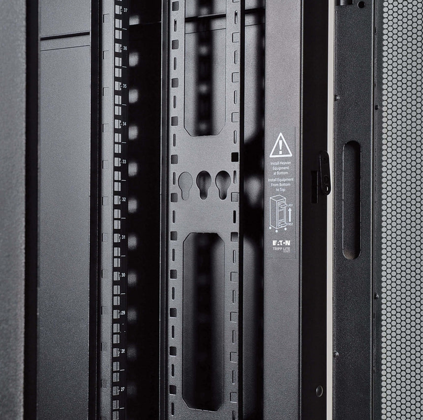 Tripp Lite 48U SmartRack Wide Standard-Depth Rack Enclosure Cabinet with doors, side panels & shock pallet packaging — Being Shipped