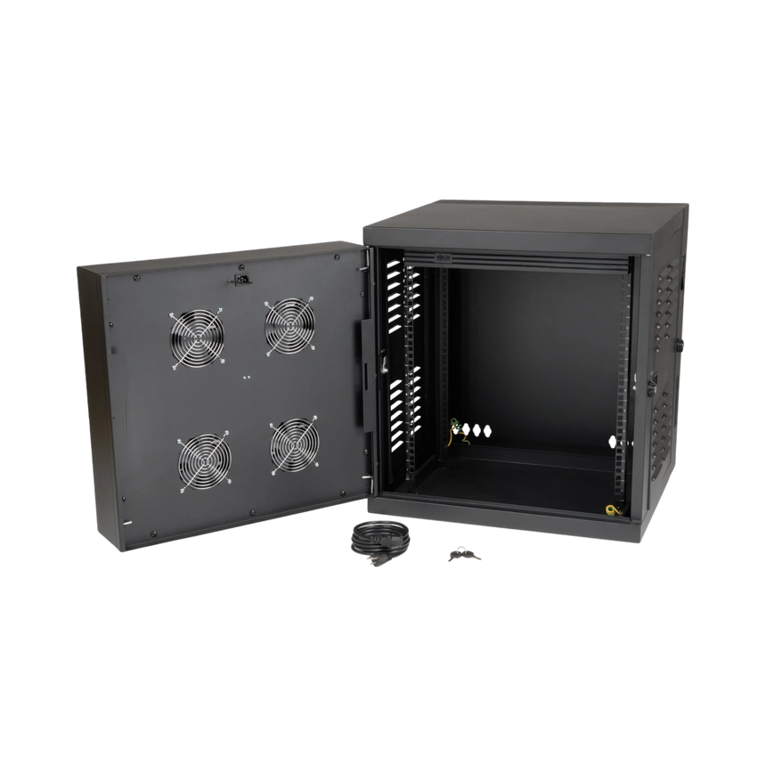 Tripp Lite SmartRack 12U Switch-Depth Wall-Mount Small Rack Enclosure for Harsh Environments, Hinged Back, 230V — Being Shipped