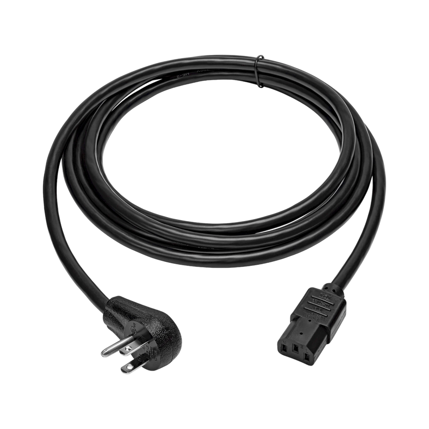 Tripp Lite Computer Power Cord, Right-Angle NEMA 5-15P to C13 - Heavy-Duty, 15A, 125V, 14 AWG, 10ft, Black — Being Shipped