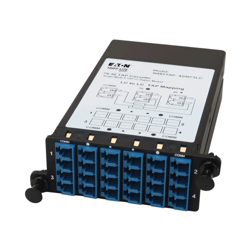Tripp Lite Fiber TAP Cassette, Singlemode, 4x Duplex LC, 70/30 Split — Being Shipped