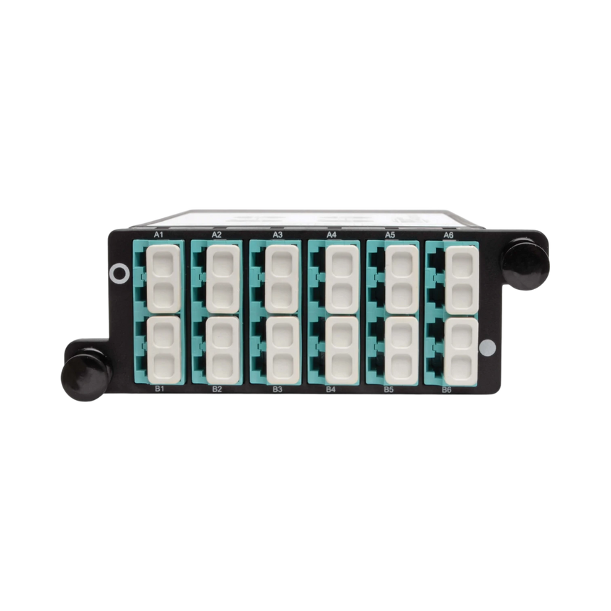 Tripp Lite 40Gb to 10Gb Breakout Cassette, (x2) 12-Fiber OM4 MTP/MPO ( Male with Pins ) to (x12) LC — Being Shipped