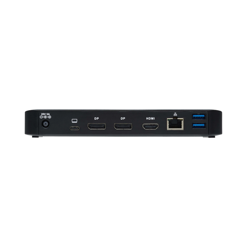 Tripp Lite USB-C Dock, Triple Display, 4K 60 Hz HDMI/DisplayPort, USB 3.x Gen 2 (10Gbps), USB-A/USB-C Hub, GbE, 85W PD Charging, EU/UK Power Adapters — Being Shipped