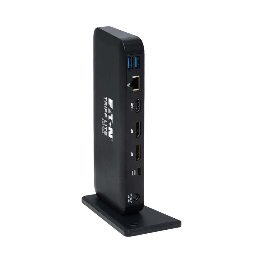 Tripp Lite USB-C Dock, Triple Display, 4K 60 Hz HDMI/DisplayPort, USB 3.x Gen 2 (10Gbps), USB-A/USB-C Hub, GbE, 85W PD Charging, EU/UK Power Adapters — Being Shipped