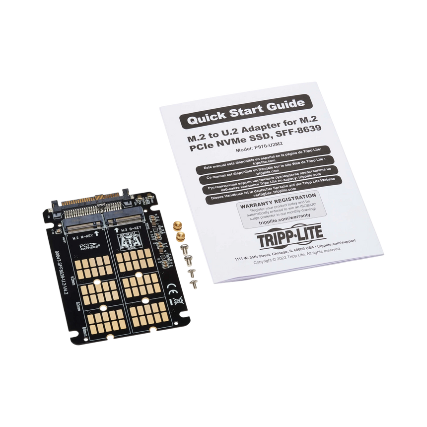 Tripp Lite U.2 to M.2 Adapter for PCIe NVMe SSDs — Being Shipped
