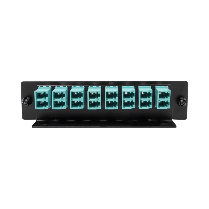Tripp Lite High-Density Fiber Adapter Panel (MMF/SMF), 8 LC Duplex Connectors, Black — Being Shipped