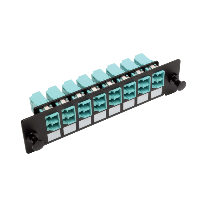 Tripp Lite High-Density Fiber Adapter Panel (MMF/SMF), 8 LC Duplex Connectors, Black — Being Shipped