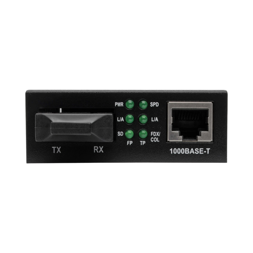 Tripp Lite Gigabit Multimode Fiber to Ethernet Media Converter, 10/100/1000 SC, International Power Supply, 850 nm, 550M (1804.46 ft.) — Being Shipped