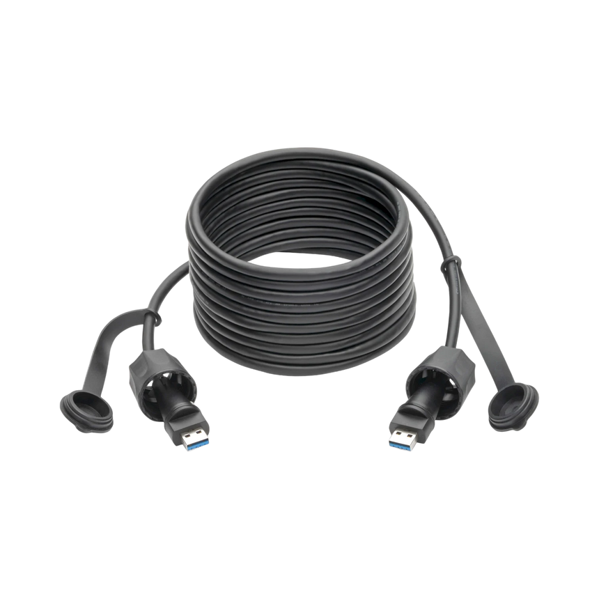 Tripp Lite USB 3.0 SuperSpeed A to A M/M Cable, Industrial, IP68, Shielded, 13 ft. (3.96 m), TAA — Being Shipped
