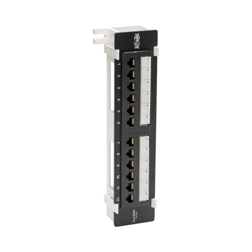 Tripp Lite Cat6 Wall-Mount 12-Port Patch Panel, PoE+ Compliant, 110/Krone, 568A/B, RJ45 Ethernet, TAA — Being Shipped