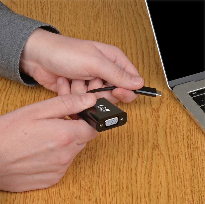 Tripp Lite series USB-C to VGA Adapter with Alternate Mode, DP 1.2, Black — Being Shipped