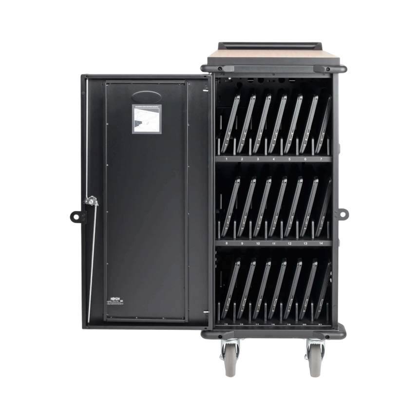 Tripp Lite 21-Device AC Charging Cart for Laptops and Chromebooks, 120V, NEMA 5-15P, 10 ft. (3.05 m) Cord, Black — Being Shipped