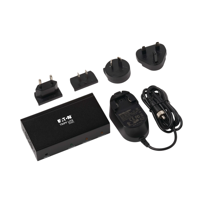 Tripp Lite 2-Port HDMI Splitter, 4K @ 60 Hz, 4:4:4, Multi-Resolution Support, HDR, HDCP 2.2, TAA — Being Shipped