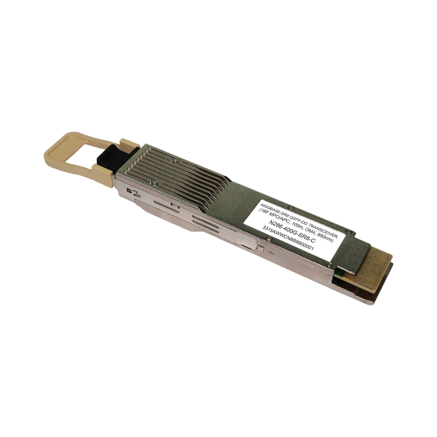 Tripp Lite Cisco-Compatible QSFP-DD Transceiver, 400GBase-SR8, MPO/APC MMF, 400 Gbps, 850 nm, 100 m (328 ft.) — Being Shipped
