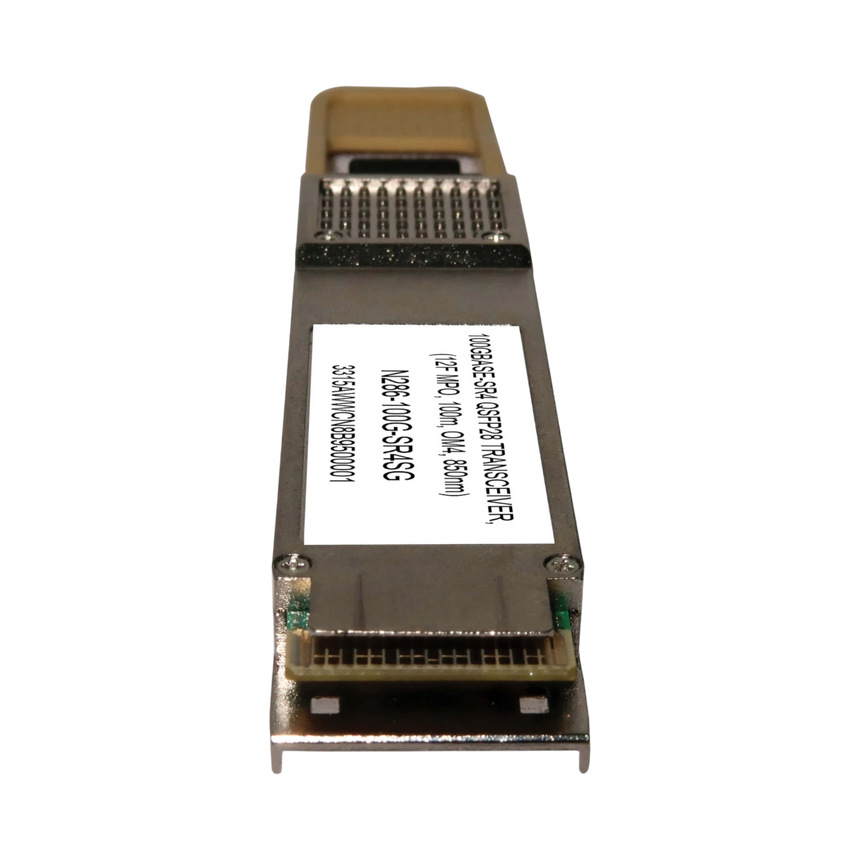Tripp Lite QSFP28 Transceiver, 100GBase-SR4, MTP/MPO MMF, 100 Gbps, 850 nm, 100 m (328 ft.) — Being Shipped