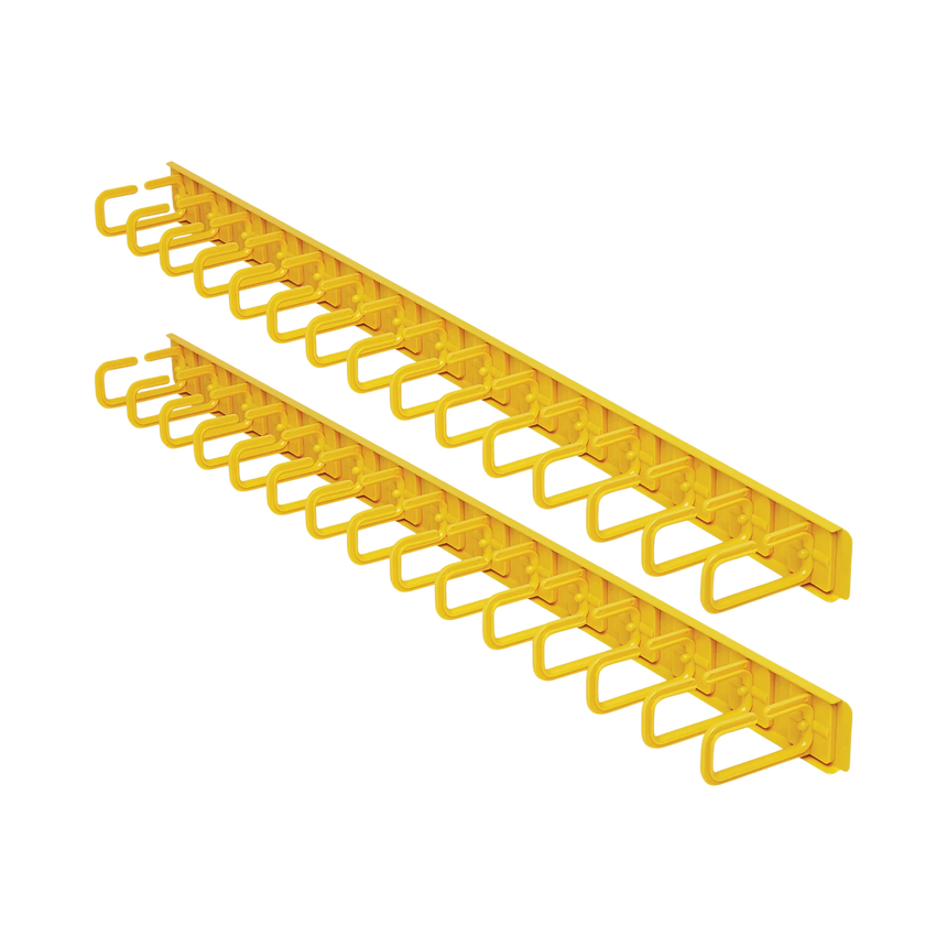 Tripp Lite Vertical Cable Manager, Flexible Rings, Yellow, 6 ft. (1.8 m) — Being Shipped