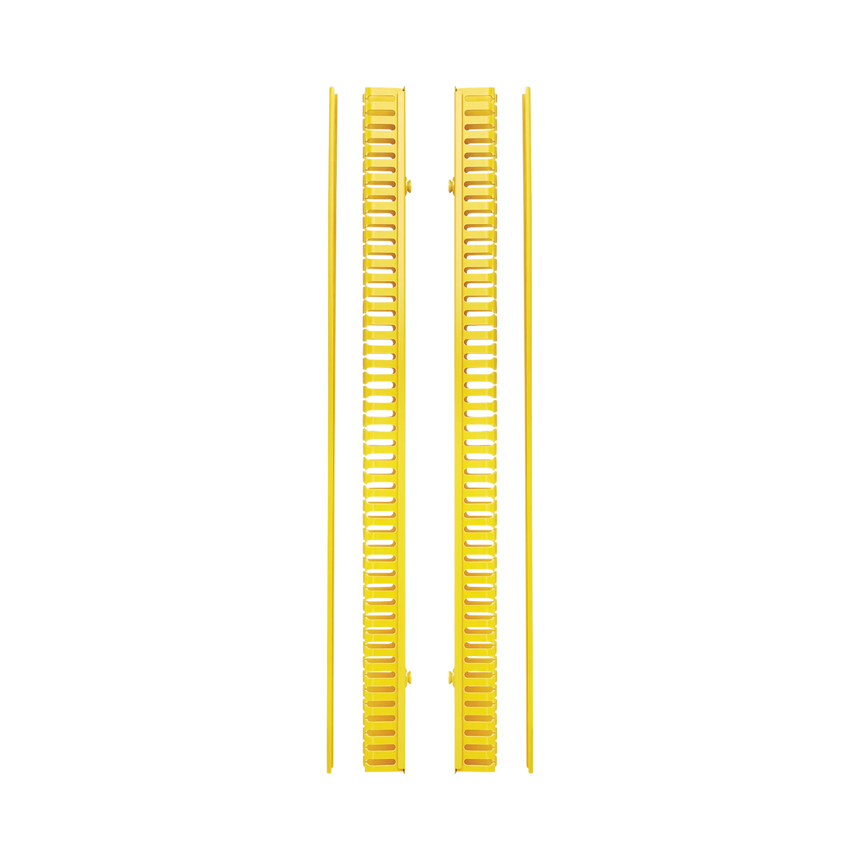 Tripp Lite Vertical Cable Manager - Finger Duct with Cover, Yellow, 6 ft. (1.8 m) — Being Shipped