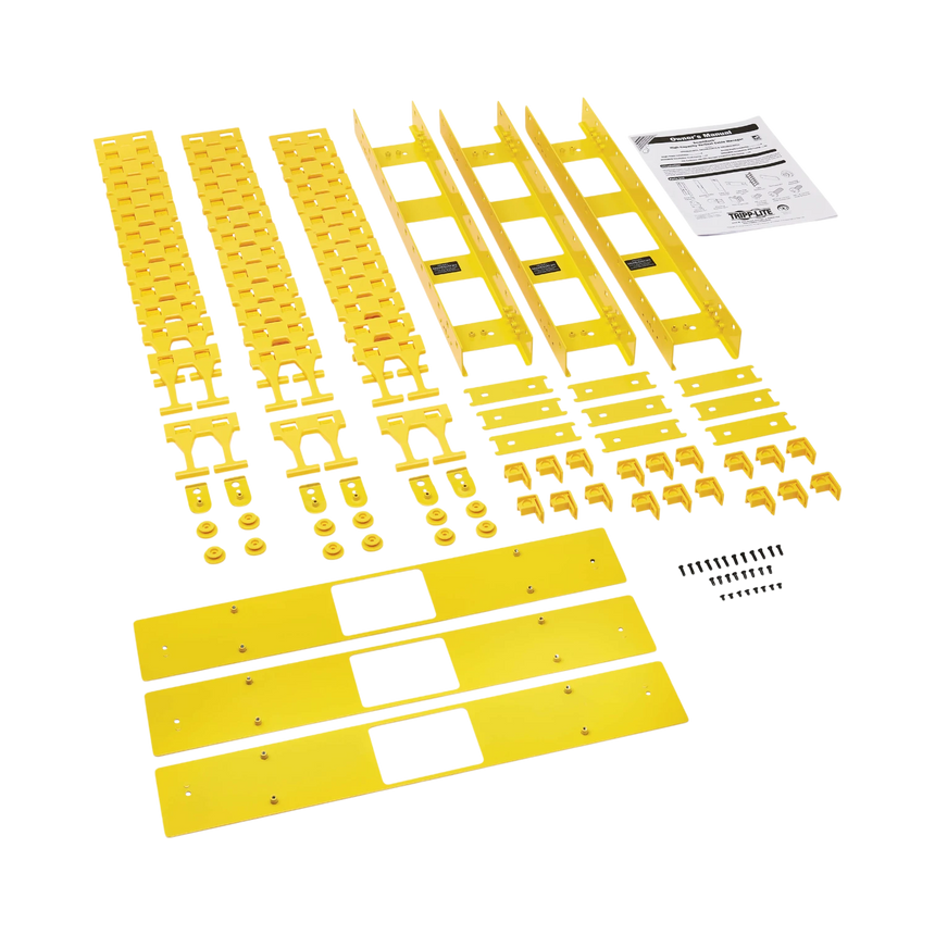 Tripp Lite High-Capacity Vertical Cable Manager, Double Finger Duct, Yellow, 6 ft. (1.8 m) — Being Shipped
