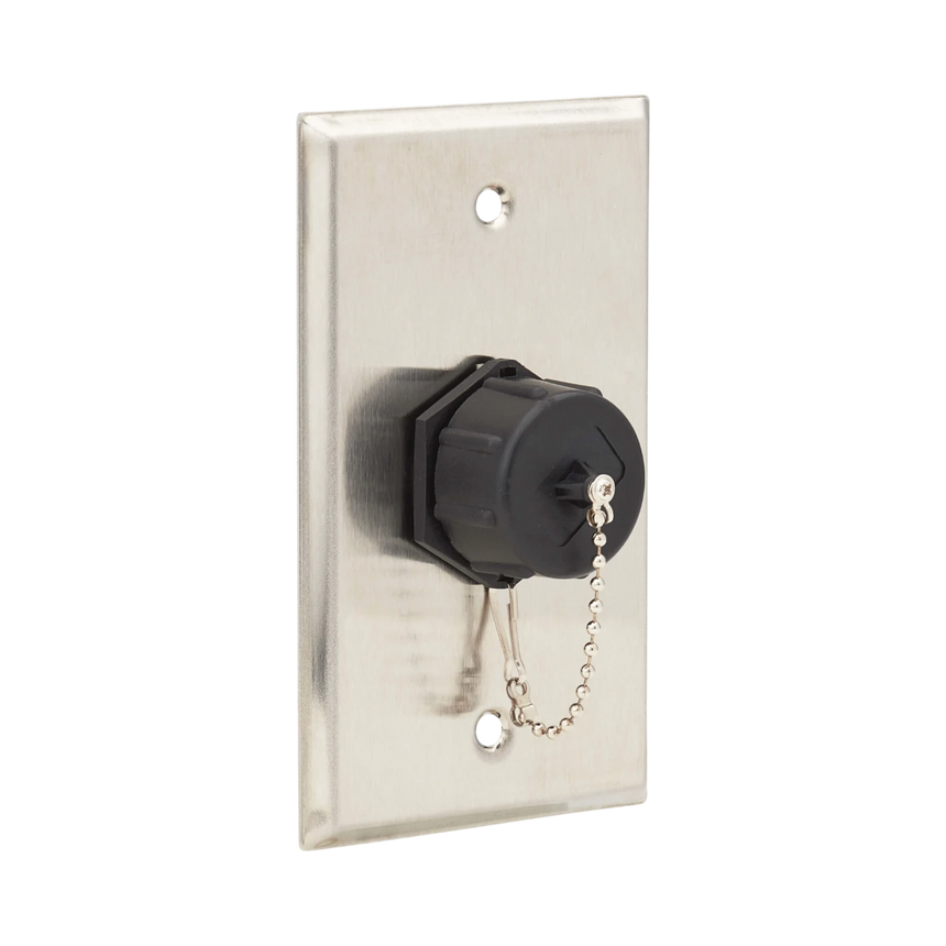 Tripp Lite Rigid Industrial IP68 Duplex Multimode Fiber Coupler (LC/LC) with Dust Cap, 10G Ethernet, TAA — Being Shipped