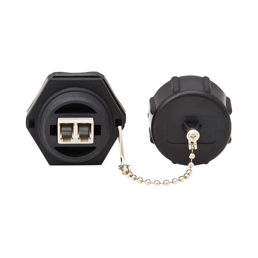 Tripp Lite Rigid Industrial IP68 Duplex Multimode Fiber Coupler (LC/LC) with Dust Cap, 10G Ethernet, TAA — Being Shipped