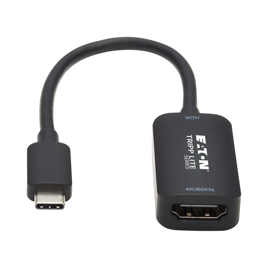 Tripp Lite USB-C to HDMI Active Adapter Cable (M/F), 4K 60 Hz, HDR, 4:4:4, DP 1.2 Alt Mode, HDCP 2.2, Black, 6 in. (15.2 cm) — Being Shipped