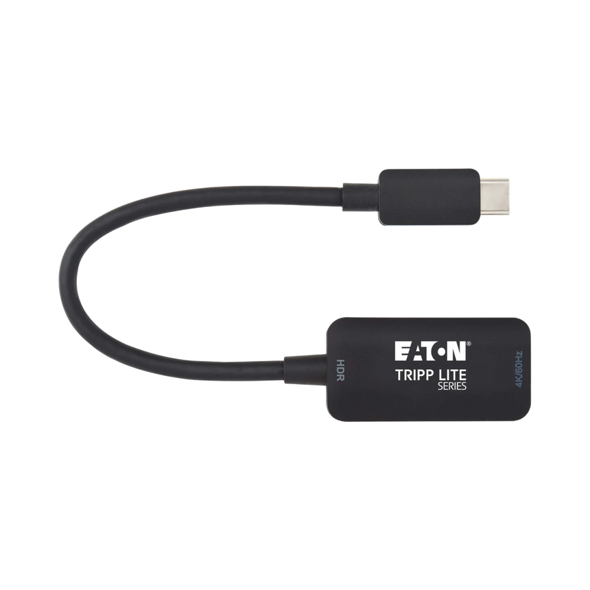 Tripp Lite USB-C to HDMI Active Adapter Cable (M/F), 4K 60 Hz, HDR, Black, 6 in. (15.2 cm) — Being Shipped