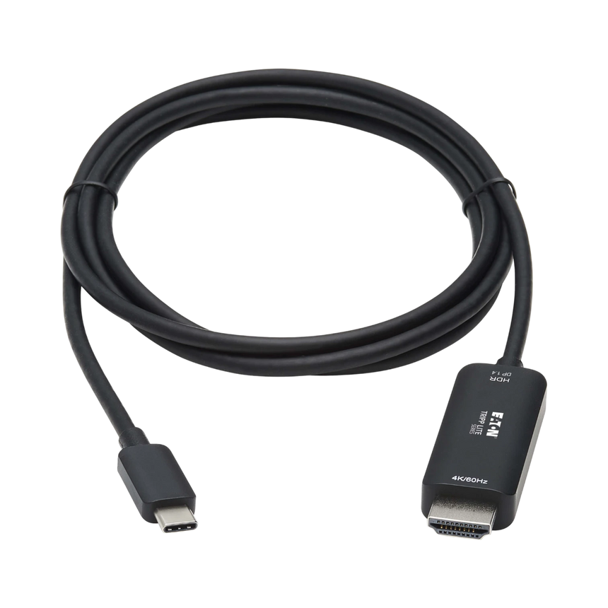 Tripp Lite USB-C to HDMI Active Adapter Cable (M/M), 4K 60 Hz, HDR, HDCP 2.2, DP 1.4 Alt Mode, Black, 3 ft. (0.9 m) — Being Shipped
