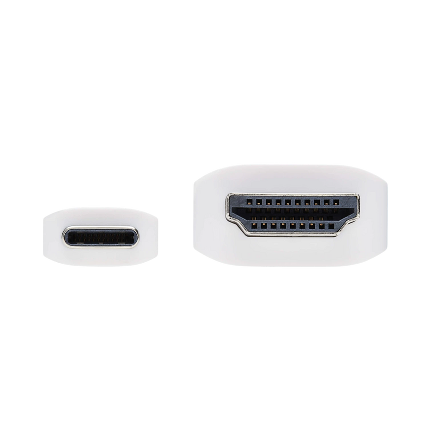 Tripp Lite USB-C to HDMI Adapter Cable (M/M), 4K, 4:4:4, Thunderbolt 3 Compatible, White, 6 ft. (1.8 m) — Being Shipped
