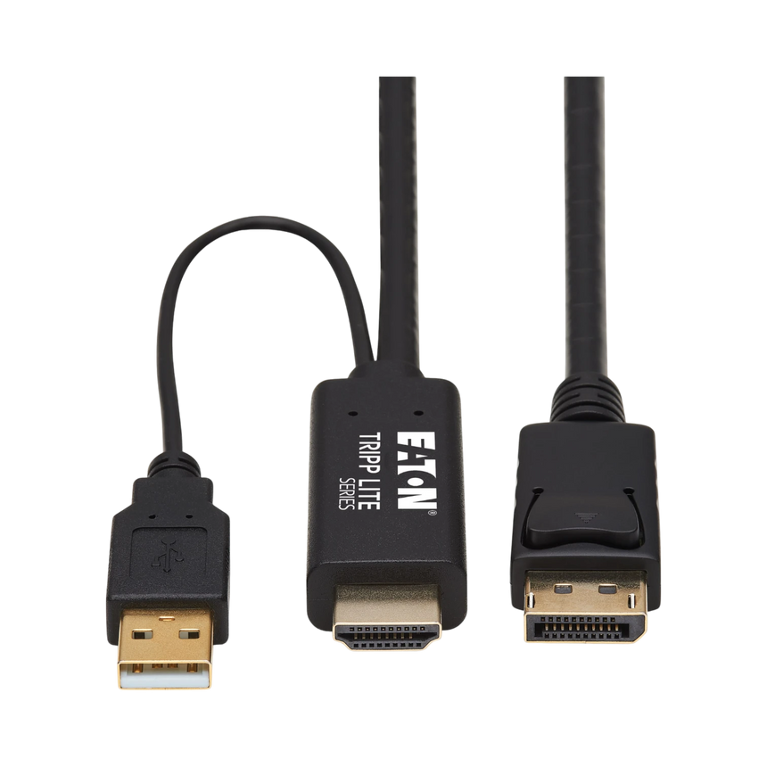 Tripp Lite HDMI to DisplayPort Active Adapter Cable (M/M) 4K, USB Power, Black, 1 m (3.3 ft.) — Being Shipped
