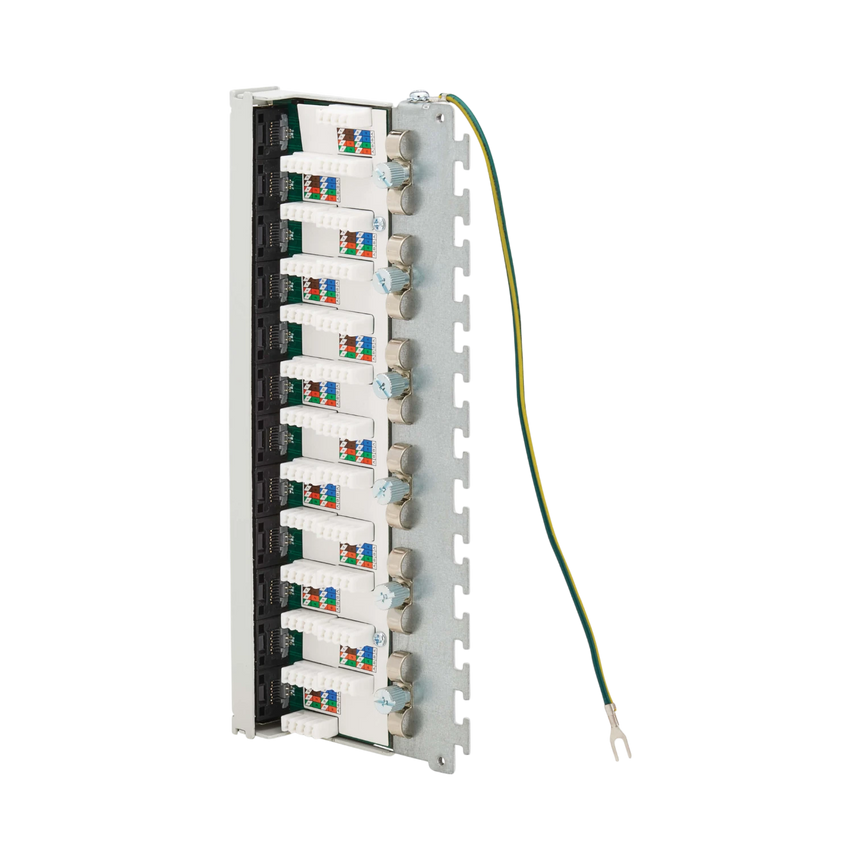 Tripp Lite Cat6a STP Patch Panel, 12 Ports, DIN Rail or Wall Mount, TAA — Being Shipped