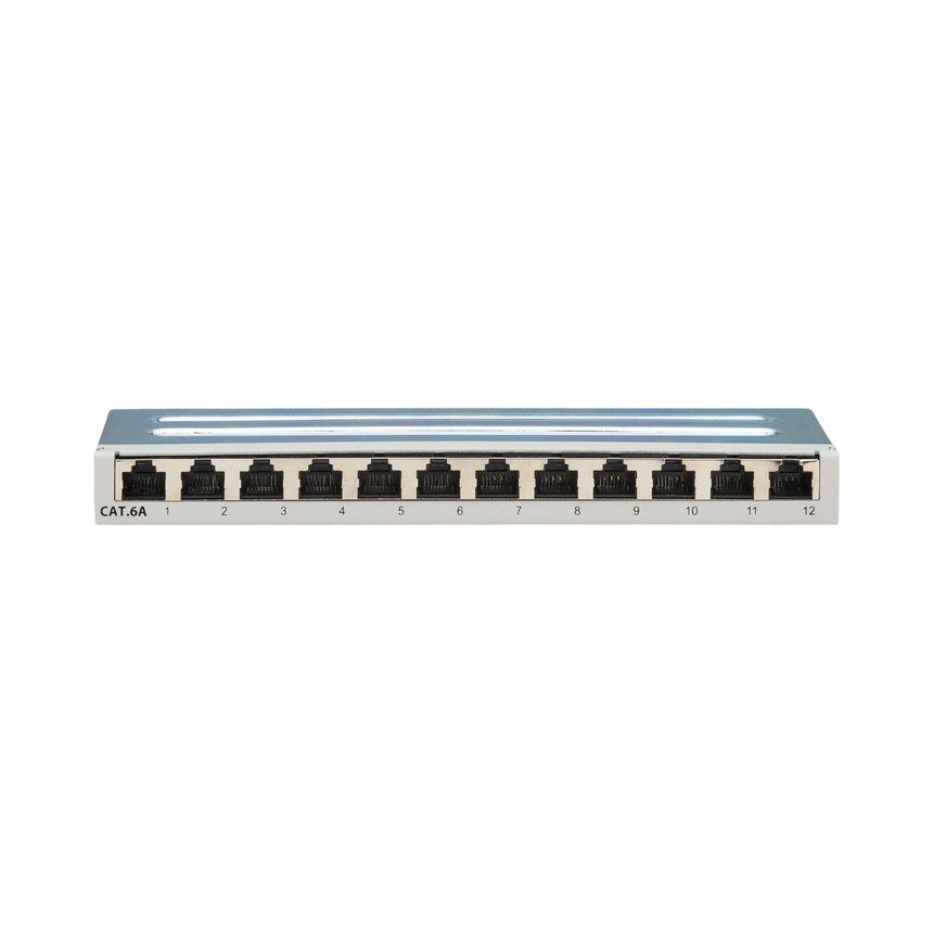 Tripp Lite Cat6a STP Patch Panel, 12 Ports, DIN Rail or Wall Mount, TAA — Being Shipped