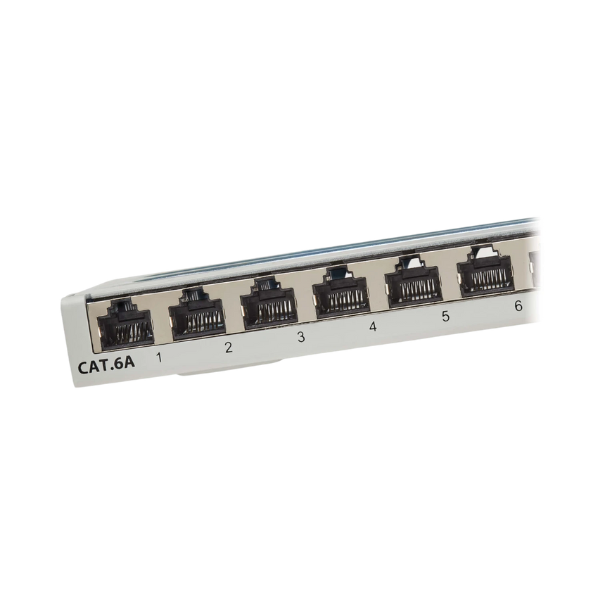 Tripp Lite Cat6a STP Patch Panel, 12 Ports, DIN Rail or Wall Mount, TAA — Being Shipped
