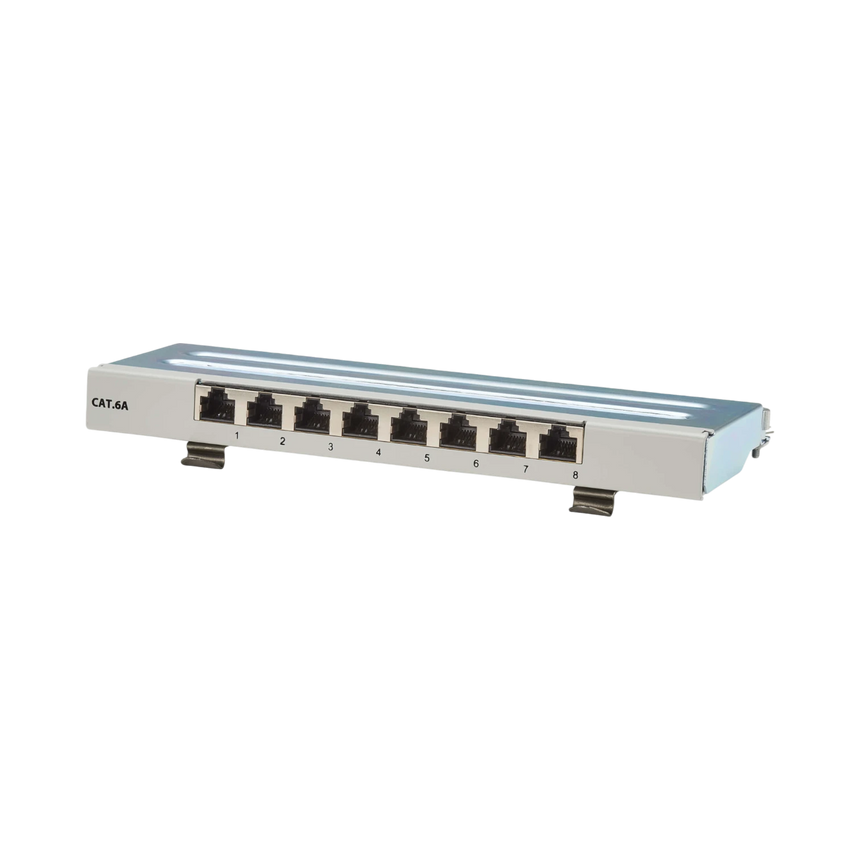 Tripp Lite Cat6a STP Patch Panel, 8 Ports, DIN Rail or Wall Mount, TAA — Being Shipped