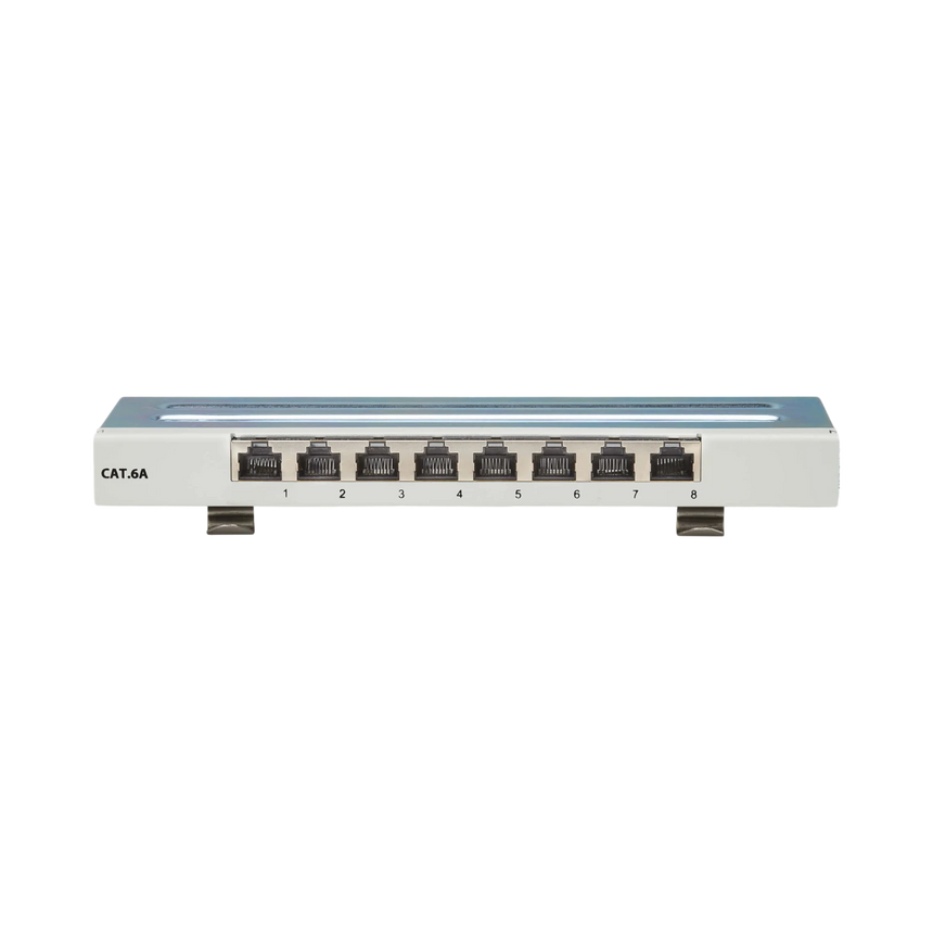 Tripp Lite Cat6a STP Patch Panel, 8 Ports, DIN Rail or Wall Mount, TAA — Being Shipped
