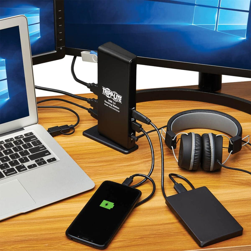 Tripp Lite Double Monitor USB-A/USB-C Dock Universal Laptop Docking Station — Being Shipped