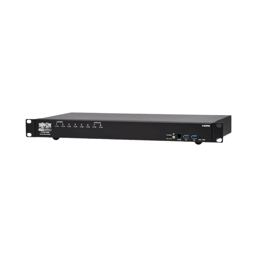 Tripp Lite 8-Port 4K HDMI/USB KVM Switch, 4K 60 Hz Video/Audio, USB Peripheral Sharing, 1U Rack-Mount, TAA — Being Shipped